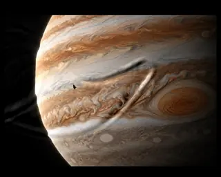 Liquid Ripple Image component from Wensity UI showing Jupiter